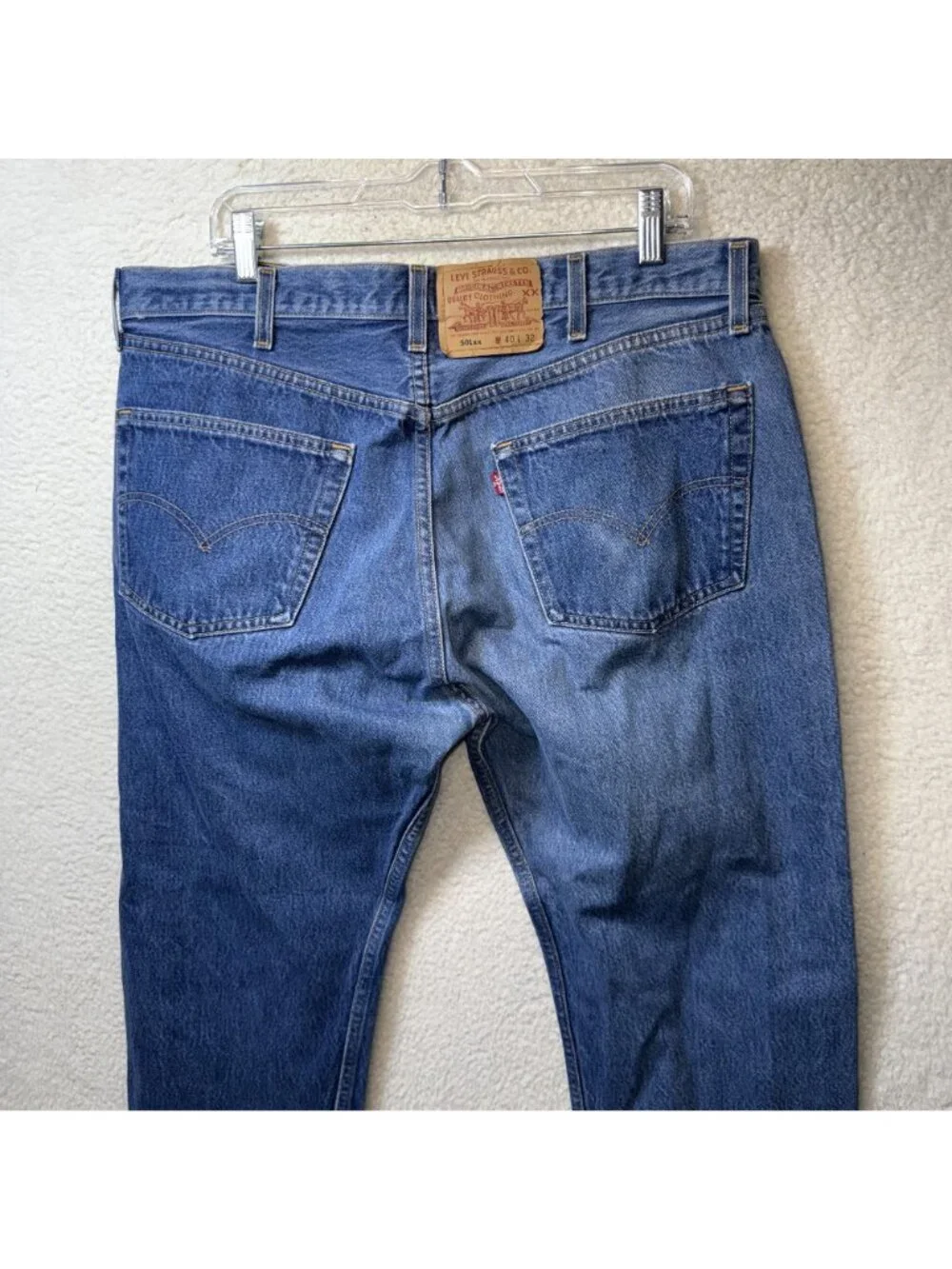 Levis 501XX Vintage‎ Jeans ACTUAL 38x30 USA Cotton Button Fly Blue Denim READ